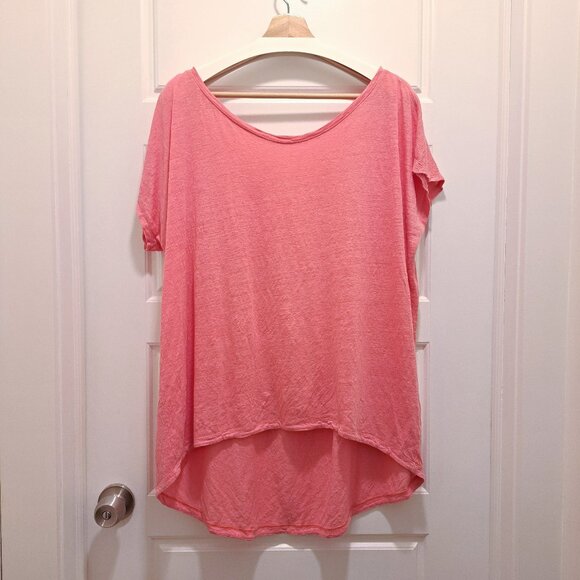 Eileen Fisher Tops - Eileen Fisher Pink Linen Oversized JerseyTop Size Large